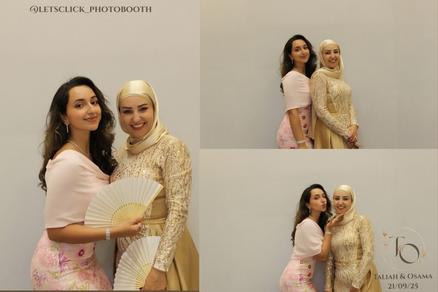 LetsClick Photobooth branded print collage from a wedding