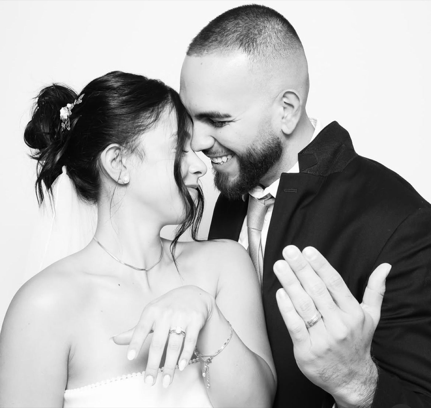 Elegant couple portrait from a GTA wedding photobooth