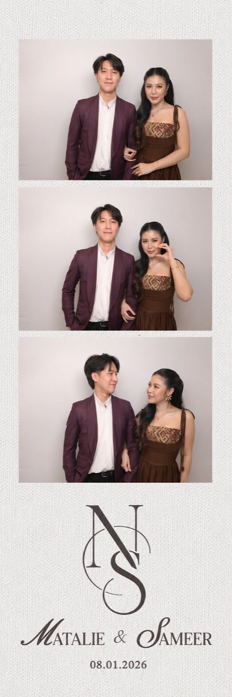 Close-up of a photobooth print strip showing print quality